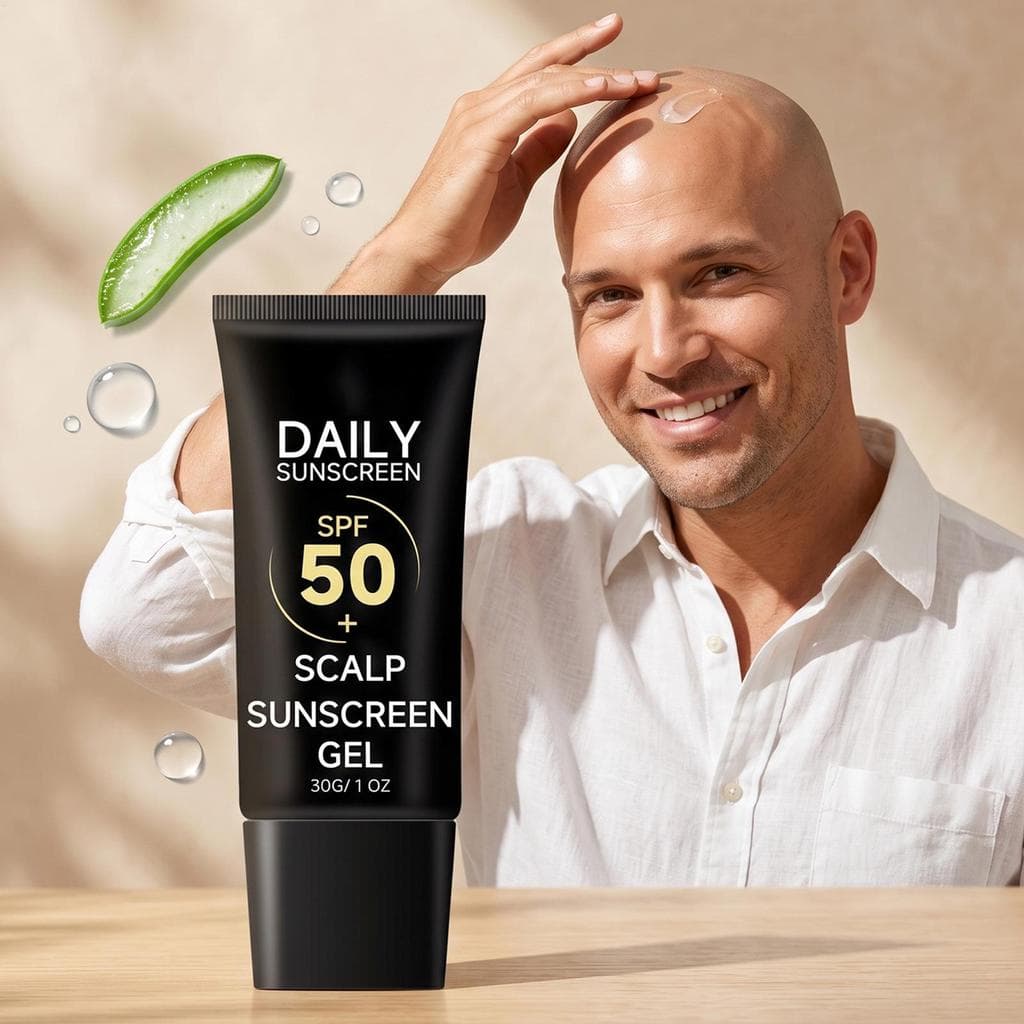 Protetor Solar De Cabeça Careca Para Homens 30g Não Gorduroso Com Bloqueio UV Couro Cabeludo Spf 50 haruamy