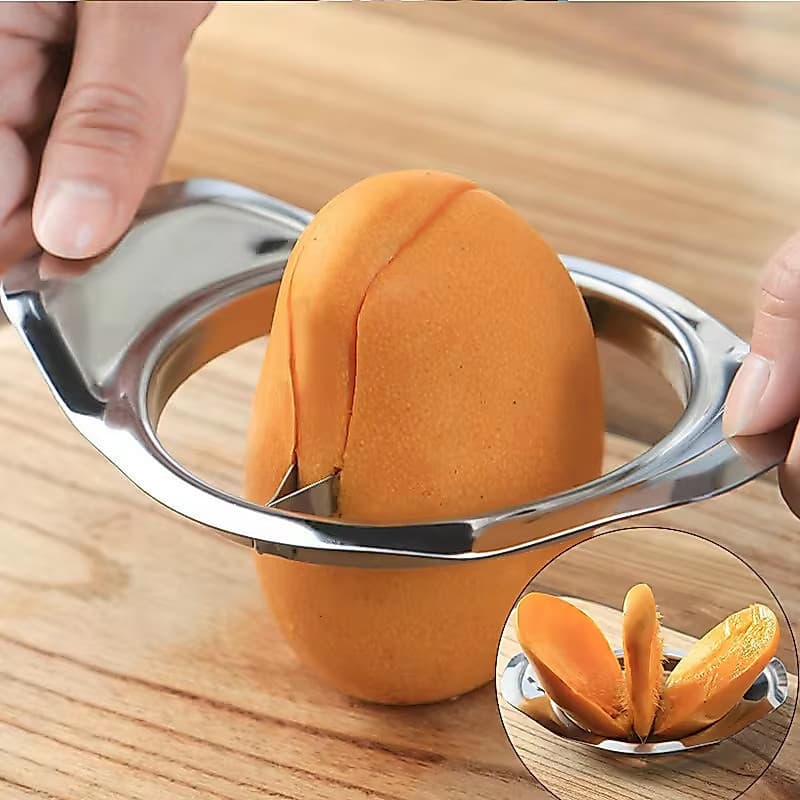 Frutas Corer Manga Slicer Descascador De Aço Faca Ferramenta Corte Cortador Cozinha Do Agregado Familiar