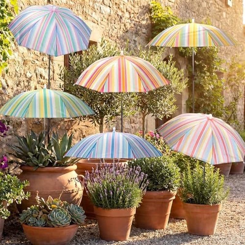Hillban Pacote Com 6 Guarda-Chuvas Para Plantas Ao Ar Livre Chuva Grande De Jardim De 23.6 " Flores Em Vasos Capa De Sol