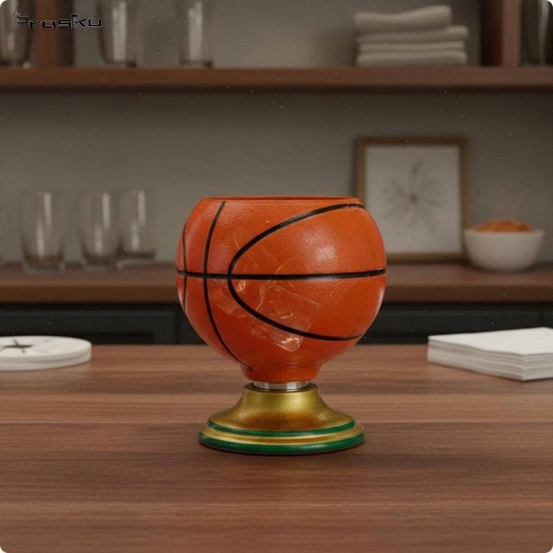 [stdzsw] Copo De Bola De Vidro Pintado À Mão , Presente Criativo , Futebol Para Casa , Bar ,