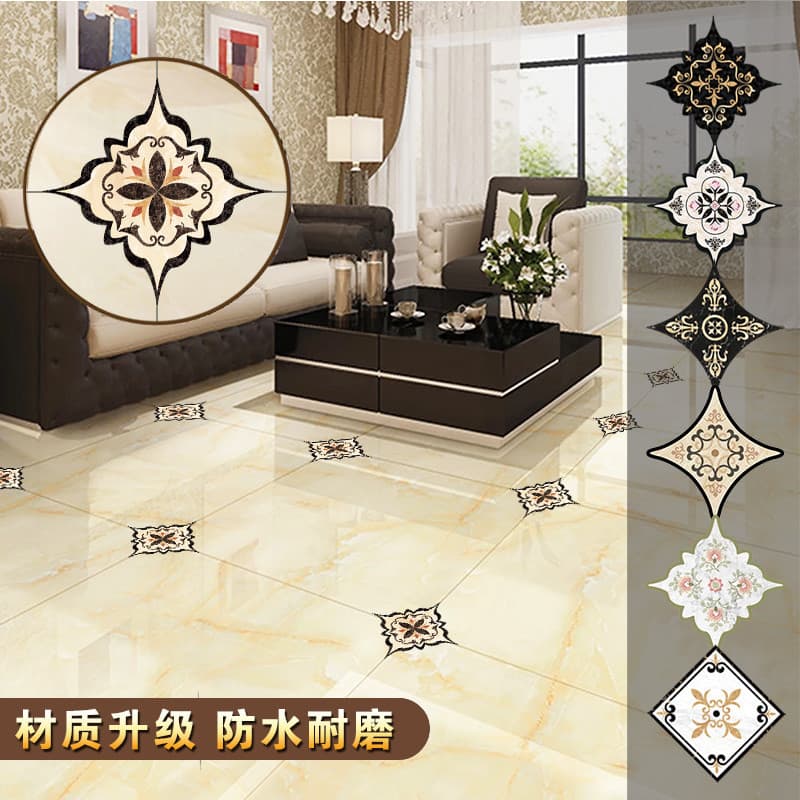 Adesivos de piso Adesivos de azulejo Adesivos criativos para sala de estar de azulejo Decoração à prova d'água
