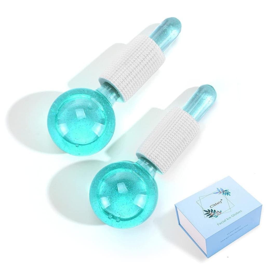 Globos de Gelo para Faciais - Rolos Faciais de Quartzo Duráveis com Essência para Rotinas Diárias de Beleza, Massageador