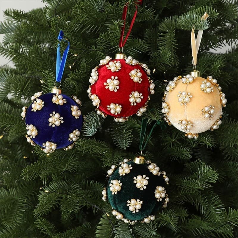 Ornamento De Exibição De Árvore yu Com Padrão De Acabamento Em Tecido E Laço De Fita Para Sala De Natal Uso Doméstico Sa