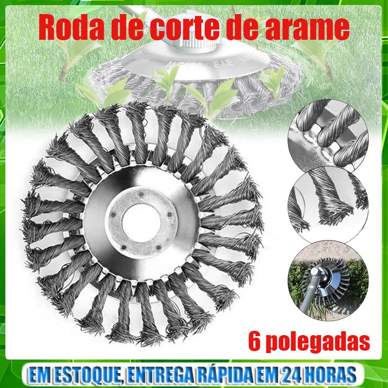 Escova Profissional De Fio De Aço De Alta Resistência De 15 Cm , Adequada Para Cortadores De Grama De 25.4 Mm De Diâmetr