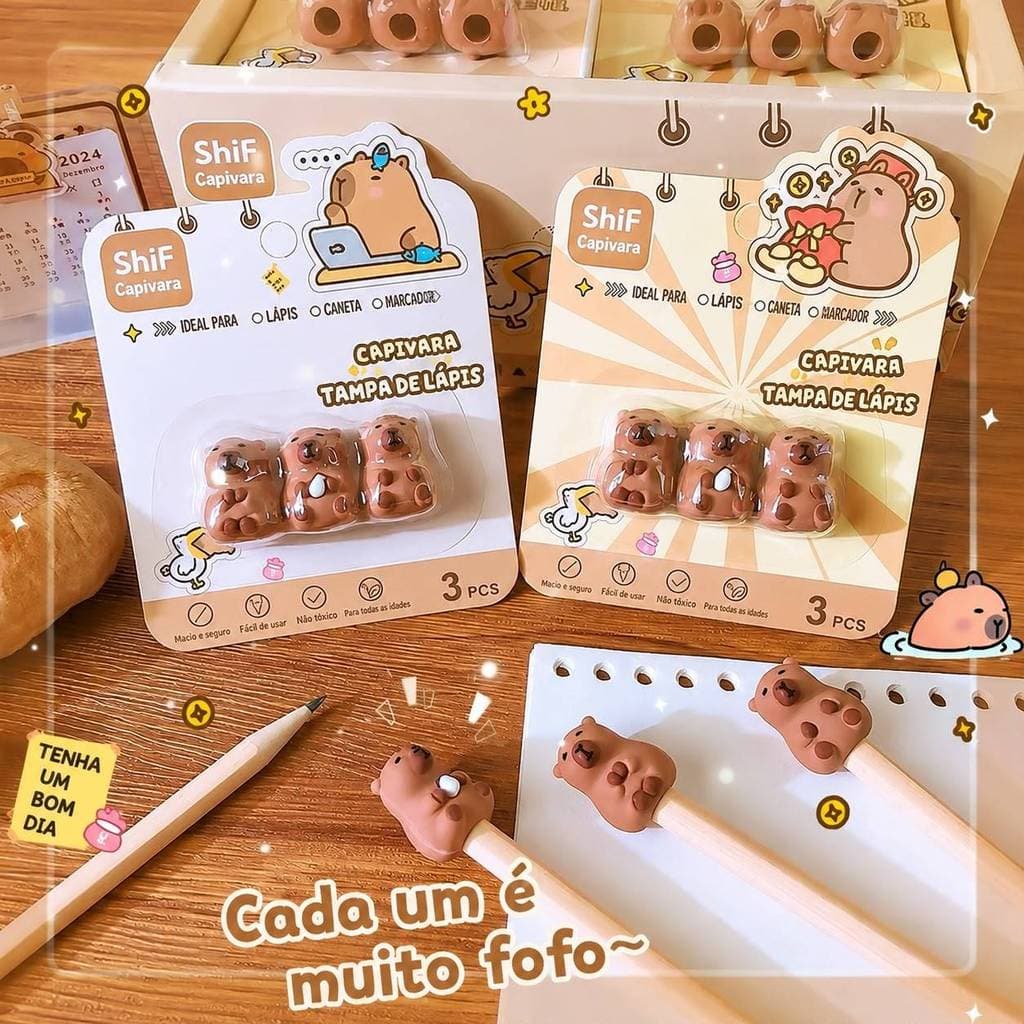 Kit 3 Protetores de Cabo Capivara para Pinças Alicates Canetas e Marcadores
