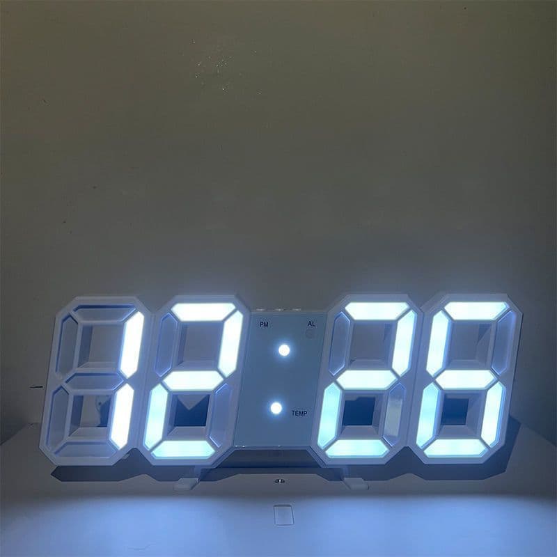 2026 novo produto relógio 3D led relógio digital simples inteligente luminoso Plug-In Desktop jogos luz ambiente Display
