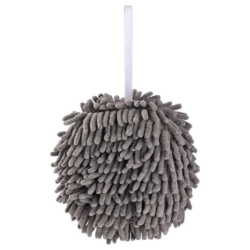 Toalha de mão redonda de chenille para uso rápido no banheiro, absorve água e seca as mãos, toalha de mão espessa para c