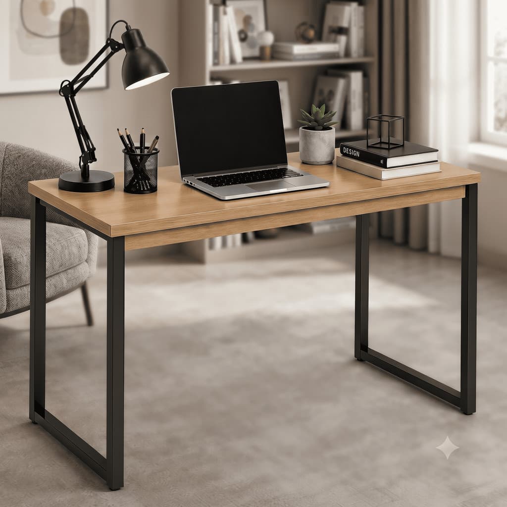 Mesa Escrivaninha Industrial 90x45cm Para Computador Notebook Escritório Home Office