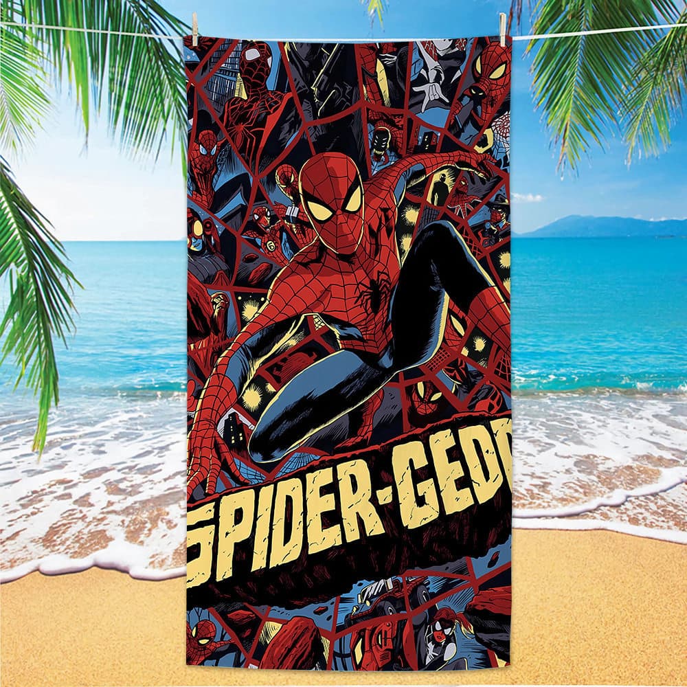 Spiderman dos desenhos animados Anime toalha de banho toalha de praia de secagem rápida absorvente toalha de natação cri