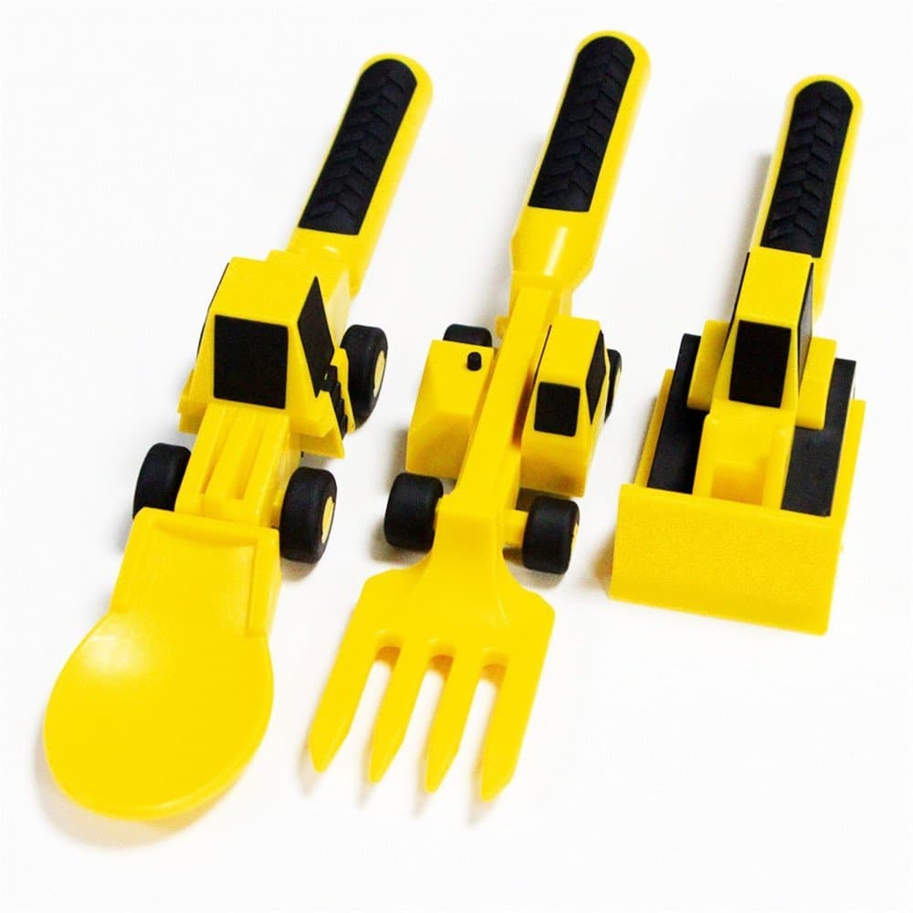 YL 3 Pçs/Set Escavadeira De Mesa Inovadora Para Carro Infantil , Talheres Infantis Usando Materiais Testados Em Seguranç