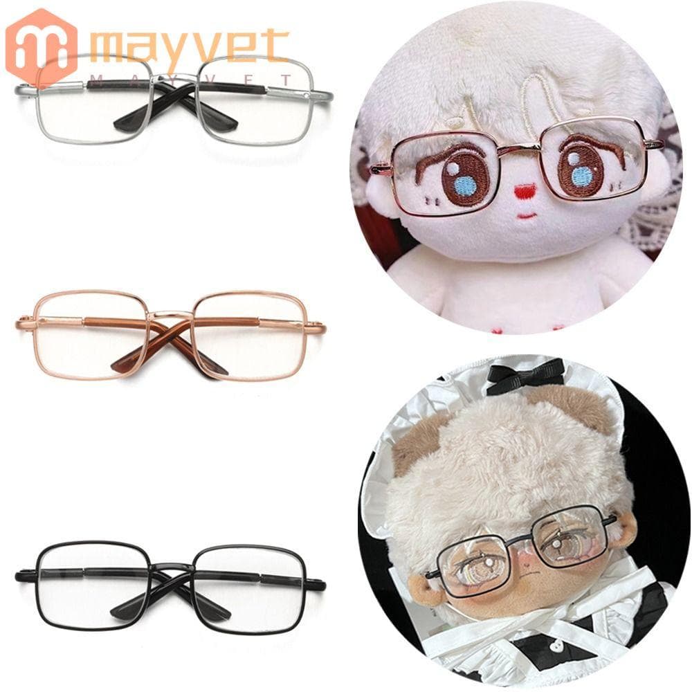Óculos De Boneca MAYVET , De Pelúcia De Metal Com Armação Quadrada , Acessórios Criativos Para Bonecas