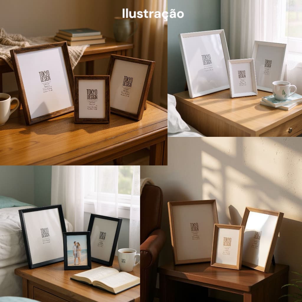 Kit 3 Porta Retrato Basic Tokyo Design 10x15 - 15x20 x 20x25