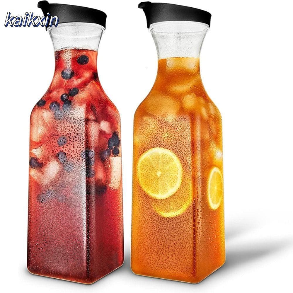 Jarras Para Bebidas KAIKXIN , Jarra De Suco De Plástico 32 Oz 1000ML , Com Tampa Grande Garrafa De Água Fria