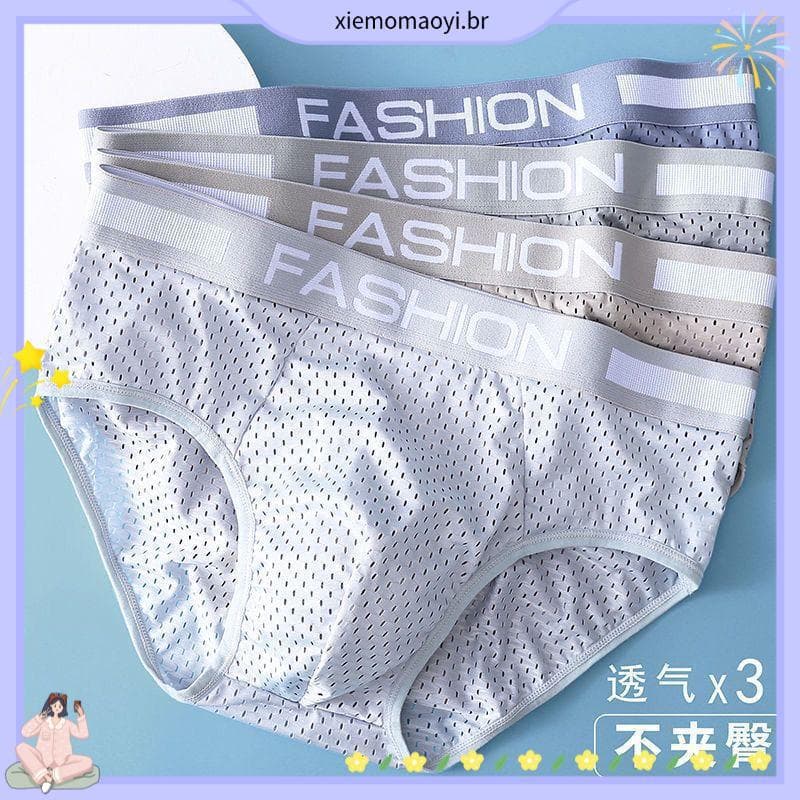 Cuecas masculinas tamanho grande novo estilo calças de malha roupa interior antibacteriana verão estilo fino Modal gelo
