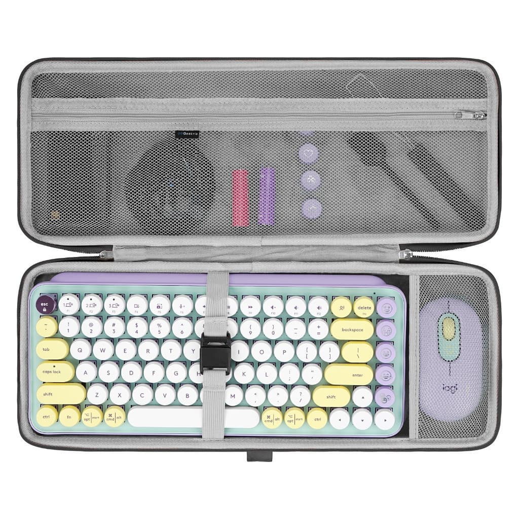 Capa De Teclado Geekria Compatível Com Teclas POP ICON/MX Mecânica Mini , Bolsa De Transporte Rígida Para Teclados Compa