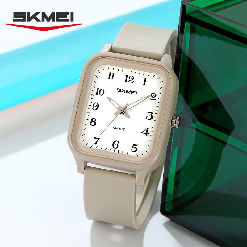 SKMEI Moment Beauty Simples Estudante Exame Relógio Ponteiro Quadrado Relógio de Quartzo 50 Metros Resistente à Água 809