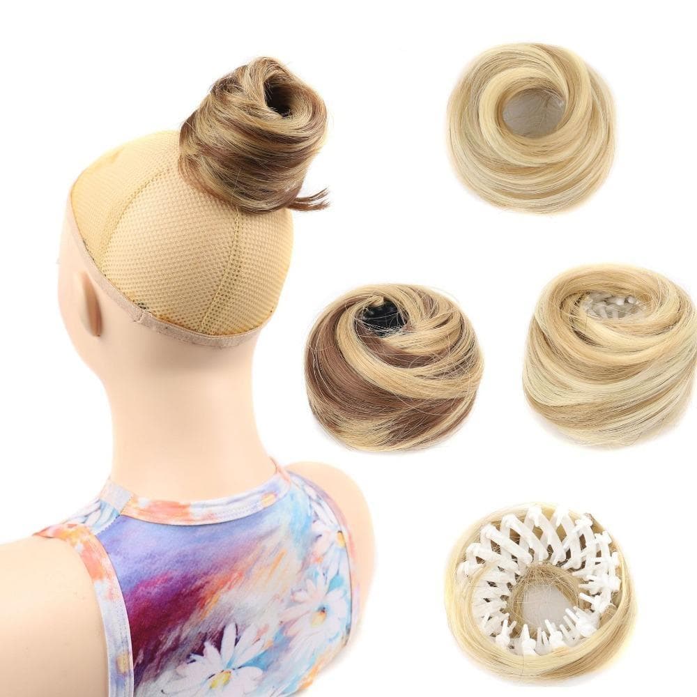 Extensões De Coque De Cabelo Bagunçado , Clipe Sintético Em Postiços Updo , Chignons Retráteis Naturais Forma De Ninho D