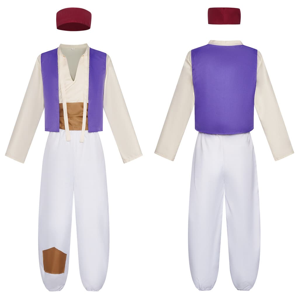 Aladdin lanterna mágica traje Halloween aladdin príncipe jogar Anime traje desempenho traje pronto estoque