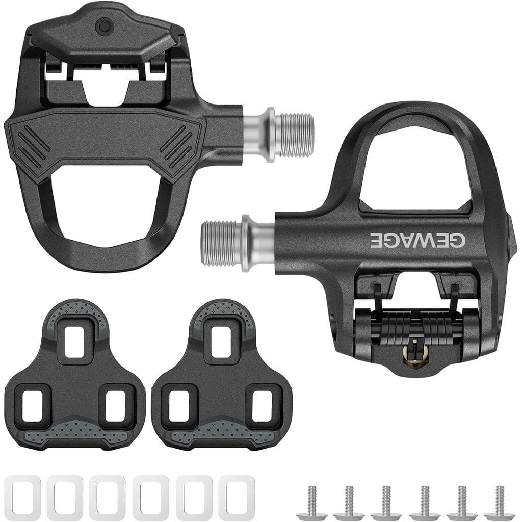 Pedais de Bicicleta de Estrada - Pedais Ultraleves para Ciclismo de Estrada, Pedais Clipless com Conjunto de Travas Comp