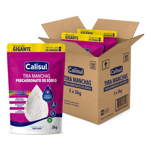 Kit 6kg Percabonato De Sódio Tira Mancha Branqueador S/cloro