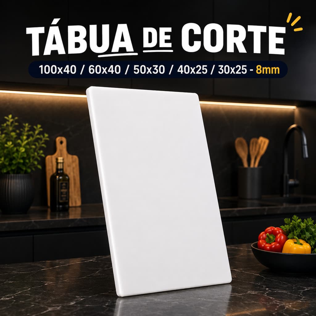 Tabuas De Corte Profissional Antibacteriana 8MM Polietileno Carnes Legumes DIVERSOS TAMANHOS