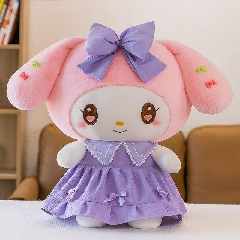 Kuromi princesa vestido boneca super macio brinquedo de pelúcia melodia saia boneca super macio brinquedo de pelúcia2026