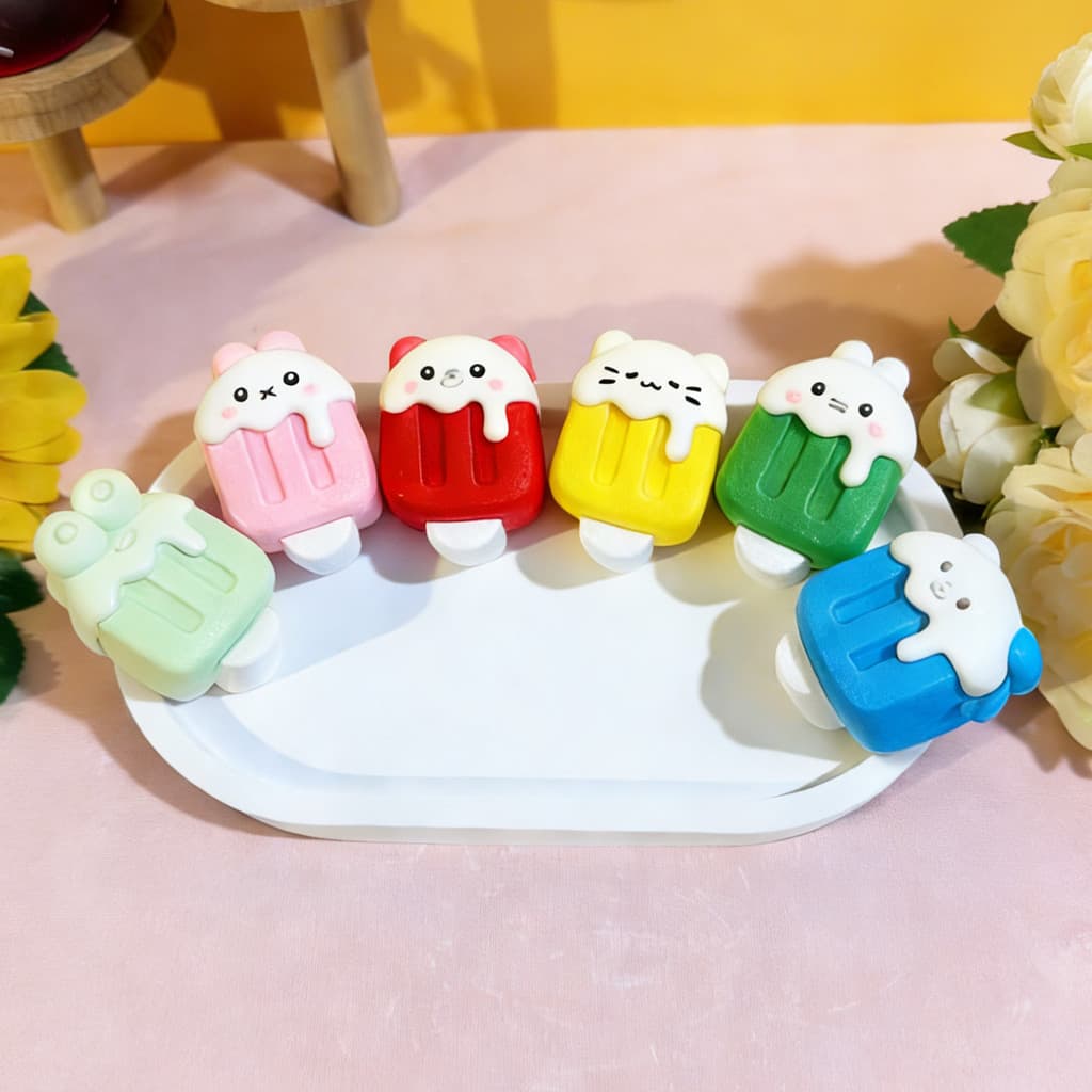 [99% impecável] Bonito sorvete aromaterapia gesso boneca DIY pacote de Material artesanal estudantes da escola primária