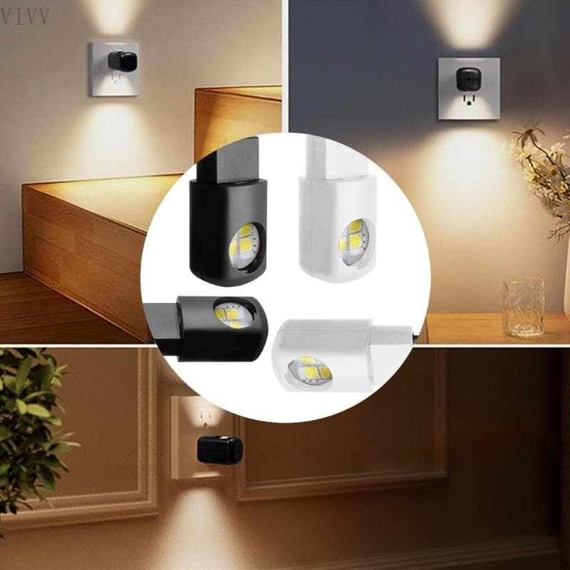 A Lâmpada Auxiliar Noturna Montada Parede Da Tomada Eficiente Energia VIVV Conecta Luz
