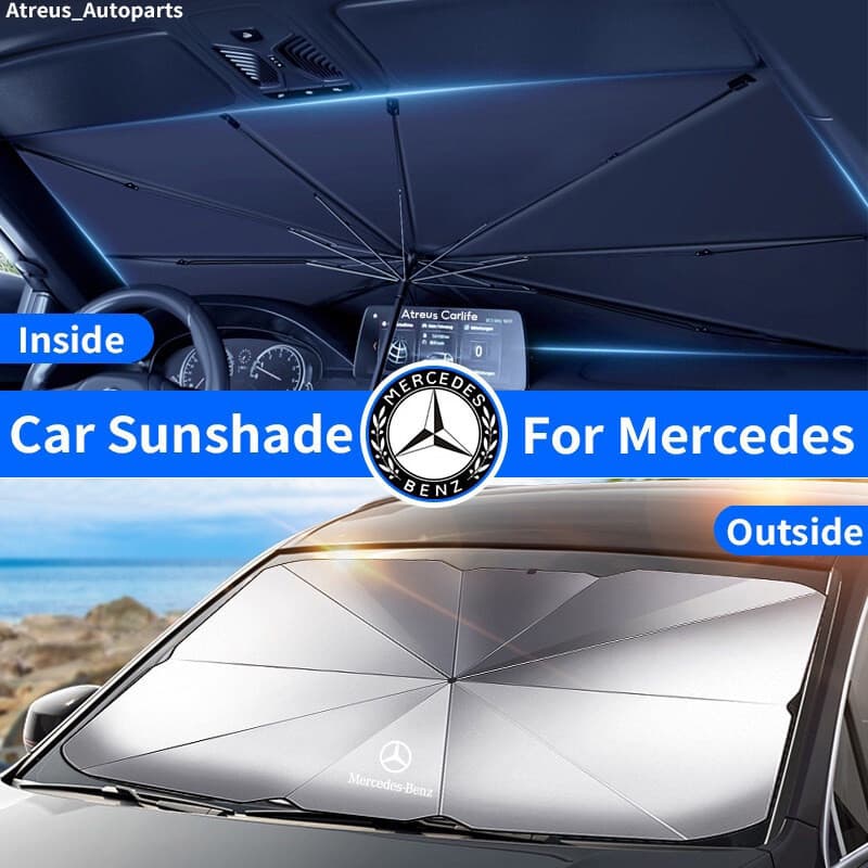 Guarda-sol para Carro Mercedes Benz, Protetor Solar Anti-UV para Para-brisa, Compatível com W207 W211 W205 W212 W204 W22