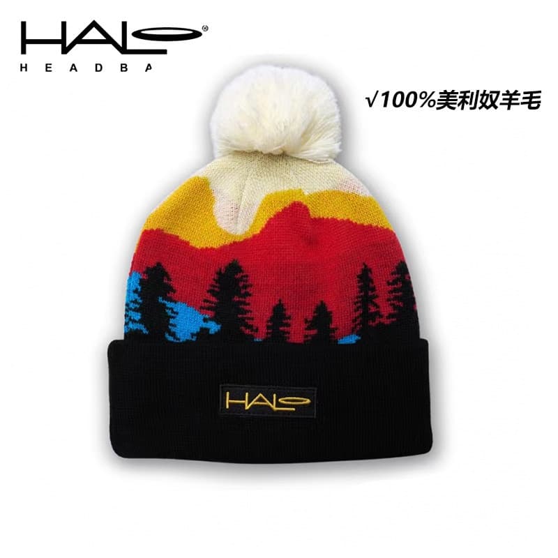H HALO chapéu feminino outono inverno lã Merino chapéu de malha moda All-Match chapéu frio chapéu de lã chapéu de confin