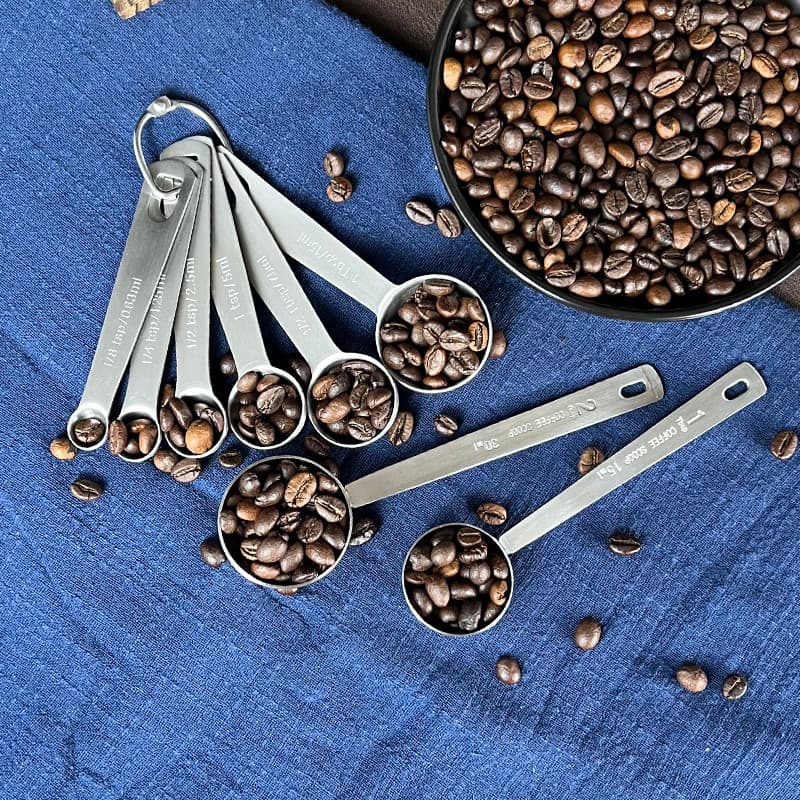 Colher medidora de aço inoxidável 304, colher medidora de escala de cozinha, leite, chá, cozimento doméstico, frutas em
