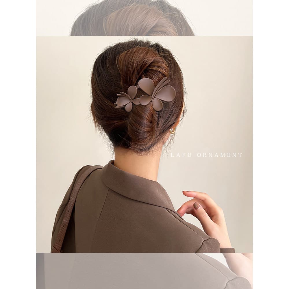 Grampo de cabelo feminino cabeça traseira 2022 novo estilo high-end médio plástico Grab clip influenciador Hairpin estil