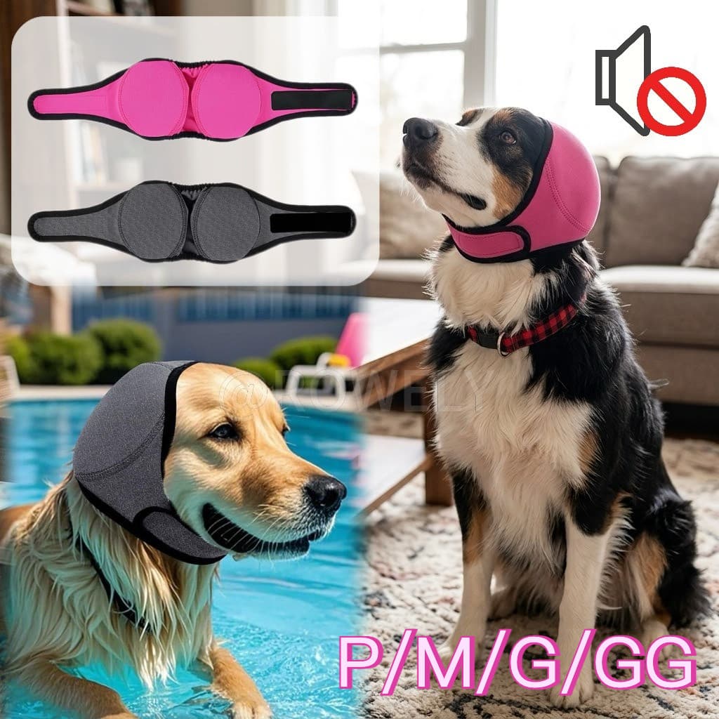 Protetor Auricular para Cães Ajustável Antirruído para Banho Tosa Fogos e Viagens Pet