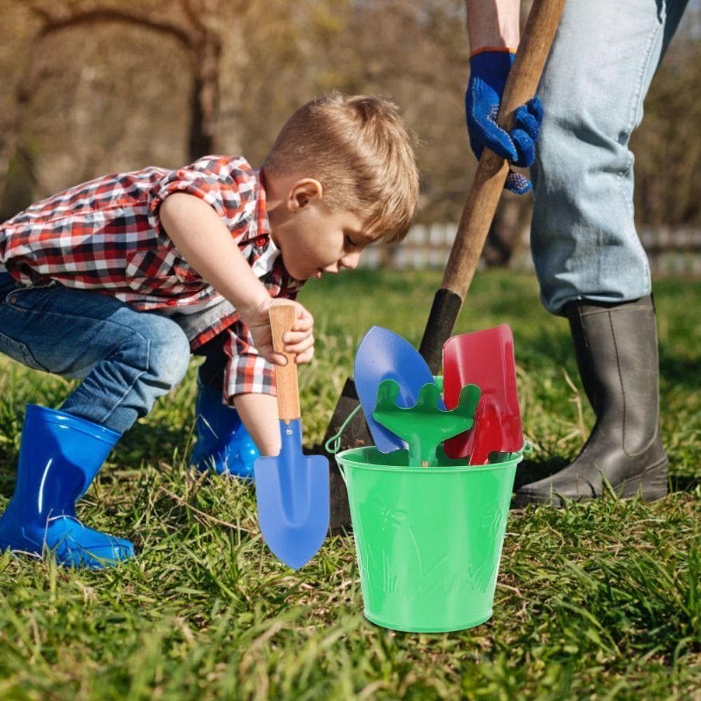 TEVO Ferramenta De Jardim Infantil Mini Pá Colher Barril Espátula De Metal