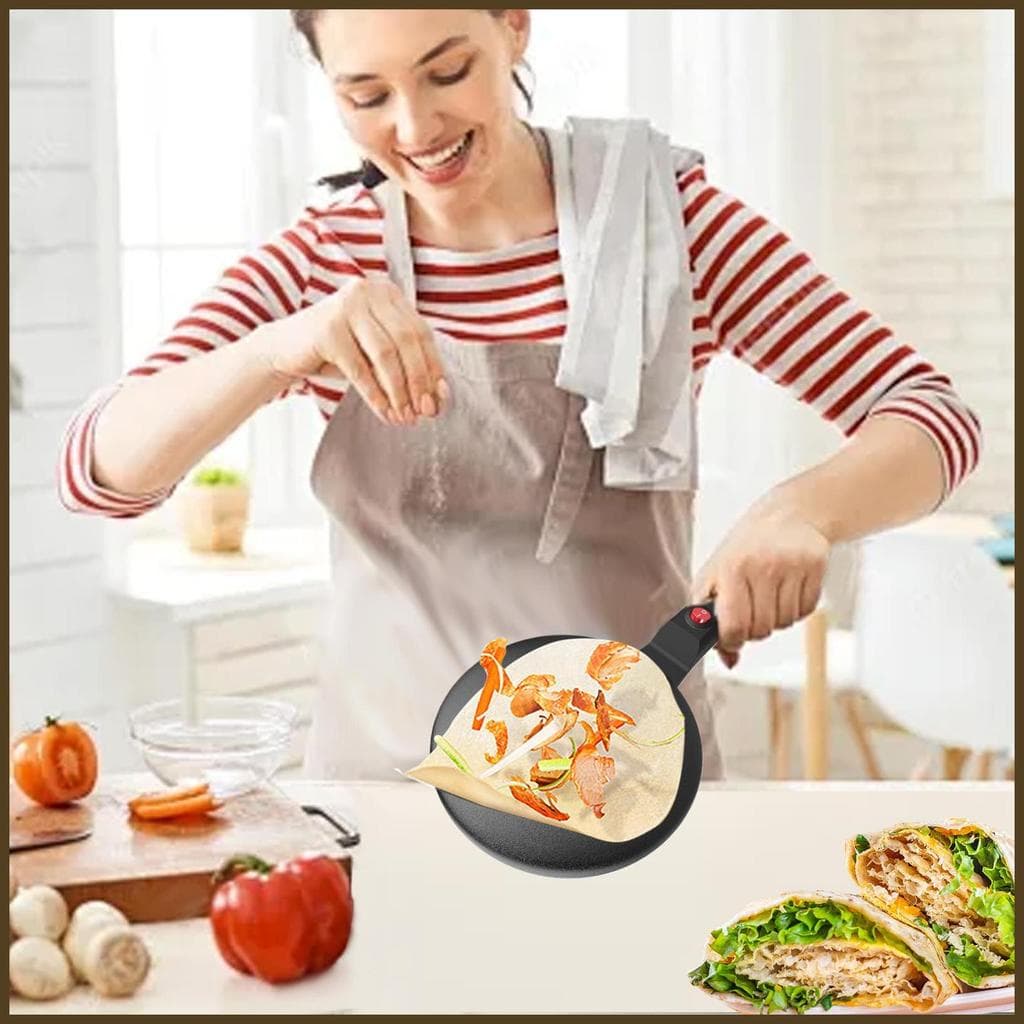 Fabricante De Panqueca Elétrica Eficiente Antiaderente Controle Automático De Temperatura Máquina De Crepe Rápido sentan