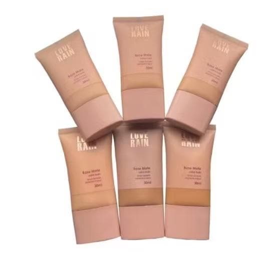 Love Rain Base Dia a Dia Matte Liquid Foundation - Cobertura Alta e Longa Duração 30ml