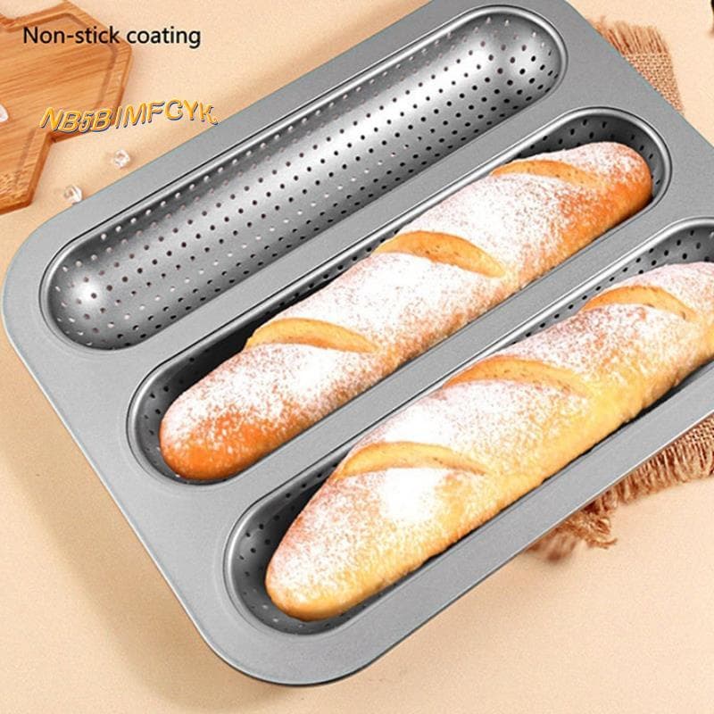 Assadeiras Baguett , Forma De Pão Francês Com 3 Cavidades , Antiaderente , Longo , Torrada , Bolo , Assadeira Para Forno