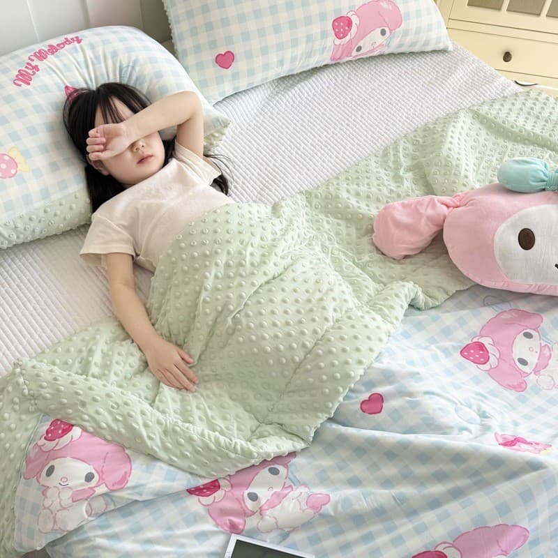 Nova classe A dos desenhos animados Sanrio crianças legal seda verão colcha jardim de infância cochilo verão colcha dorm