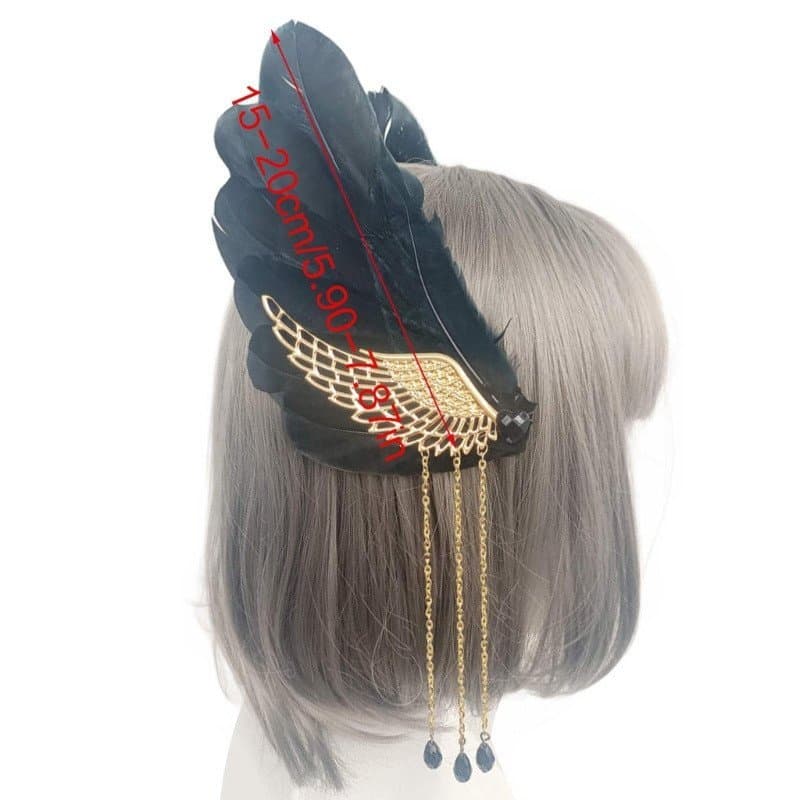 Clip Asa Anjo Judeu Cabelo Cosplay Side Festa Halloween Feminino Cabeleireiro dia das Bruxas Cosplay