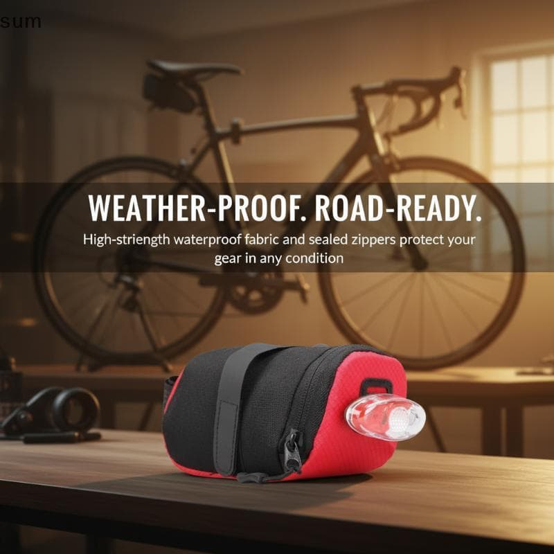 [sum] Bolsa De Bicicleta De Nylon À Prova D'água , Assento De Armazenamento De Mountain Bike , Ferramentas Traseira , Ac