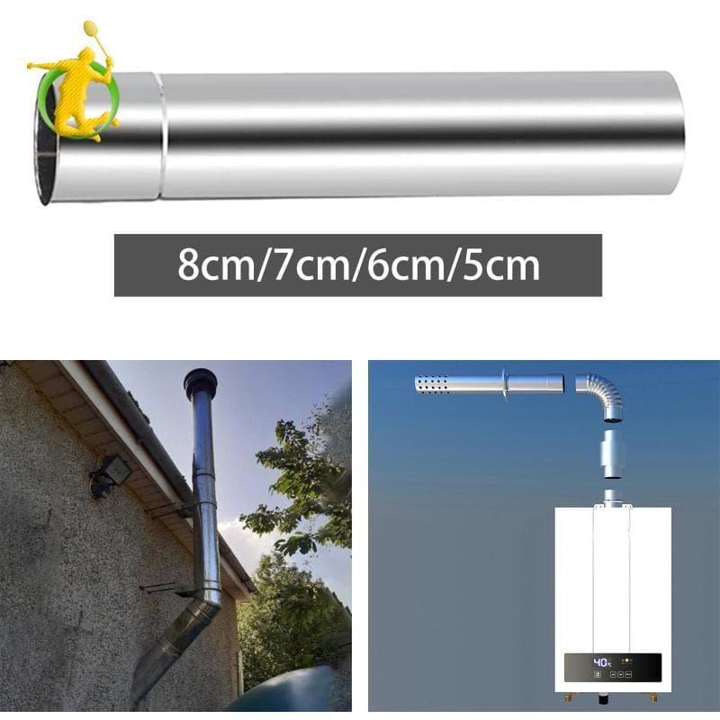 [Asiyy] Fogão Chaminé Lareira Cozinha Escape Tubo De Forno De Combustão De Aço Inoxidável Adaptador De Reta Spark Detenç