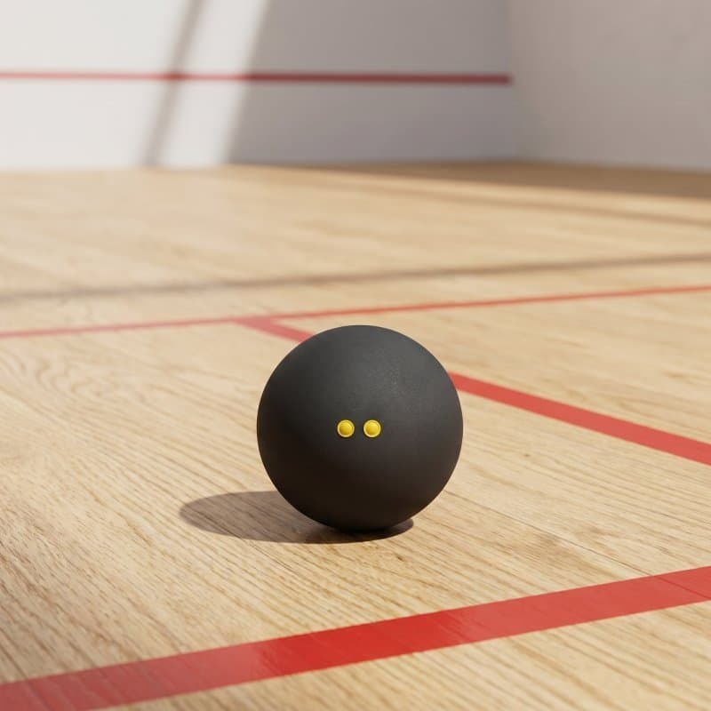 🏠 4Peças Bola Squash Resistente Preta Para Uso Esportivo