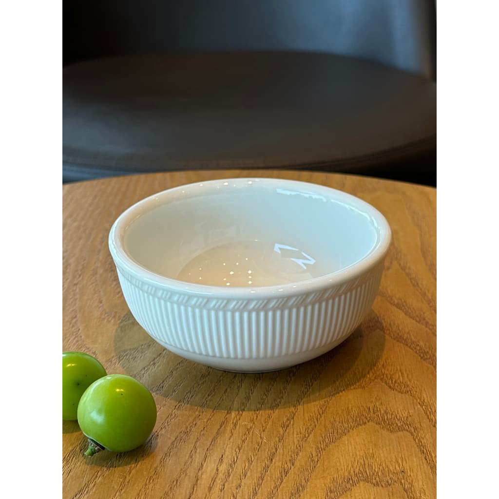 Tigela de arroz em relevo série branca leitosa, tigela grossa de sobremesa francesa, restaurante ocidental, cerâmica, ca