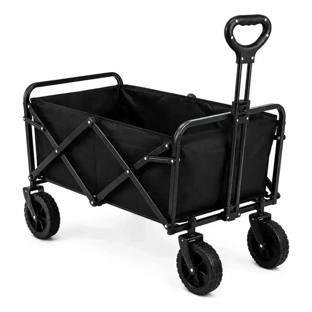 Carrinho de Transporte Dobrável 100L 100kg Camping Praia Pesca Lazer Estrutura Prática Multiuso