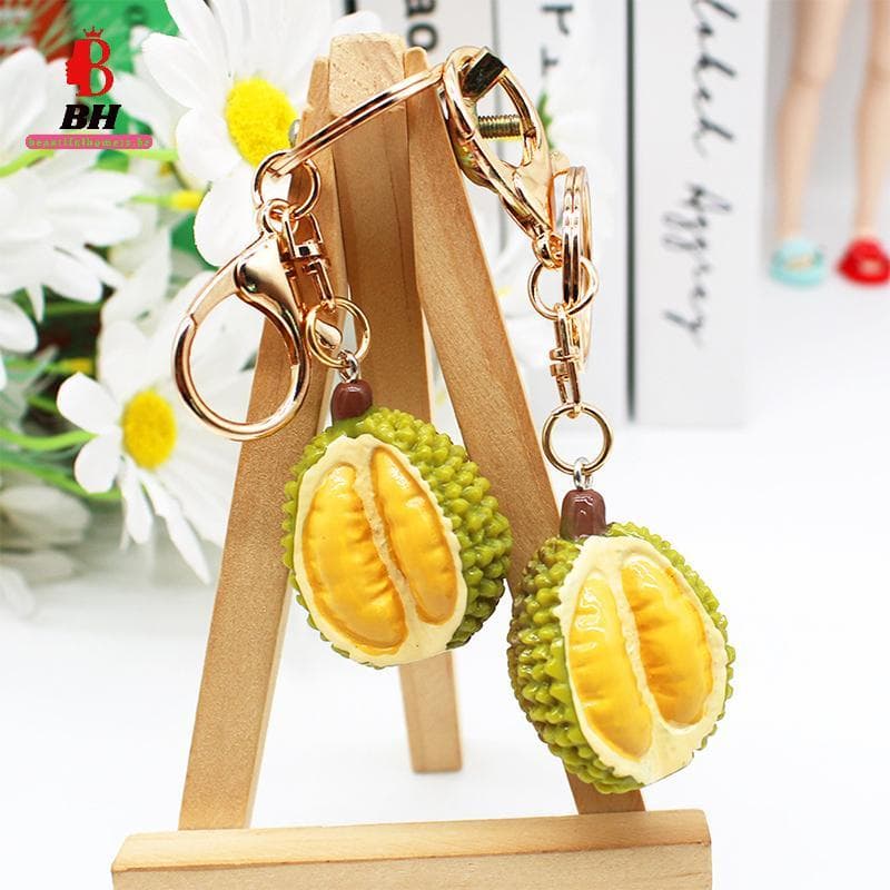BH-TOY Criativo Durian Chaveiro Engraçado Simulação Fruta Pequeno Pingente De Carro Bolsa Bapa Pendurado Decorações Pres