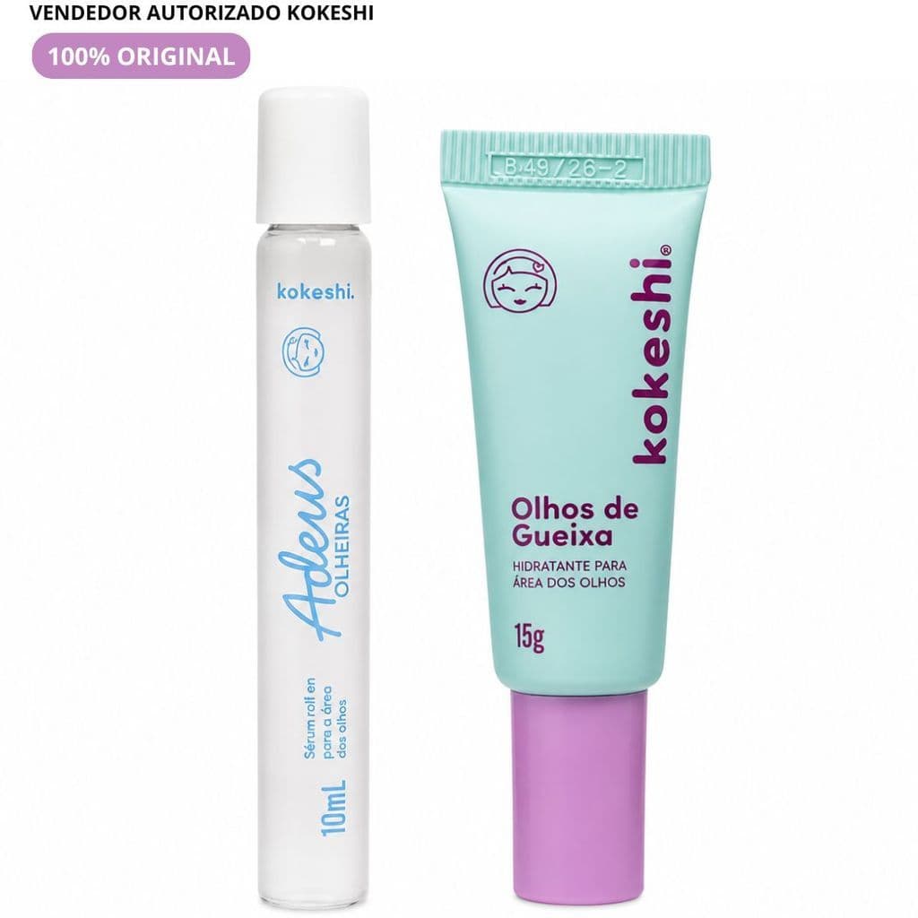Kit Anti Olheiras Kokeshi Roll-On e Hidratante Olhos de Gueixa
