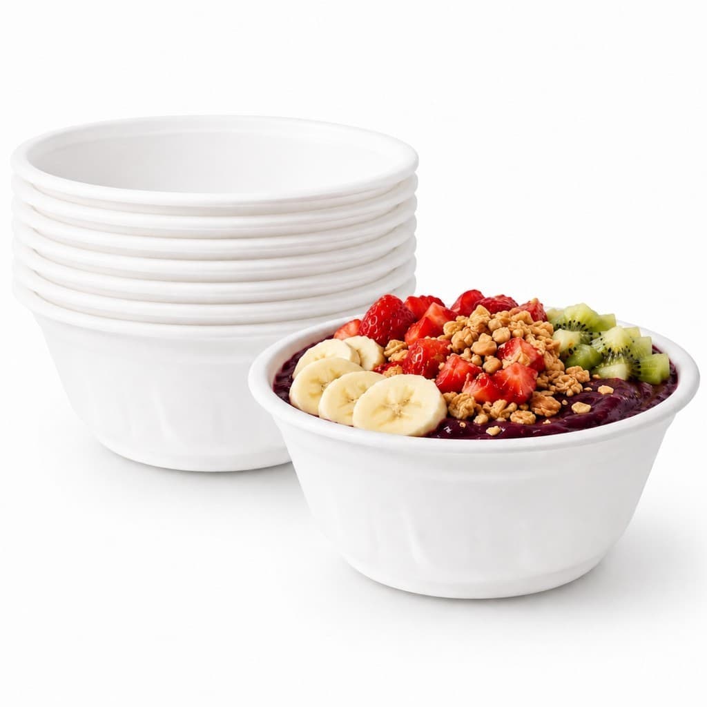 Cumbuca Isopor 200ml Pote Térmico Descartável Caldo Sopa Açaí Marmita Delivery Kit 100 Unidades