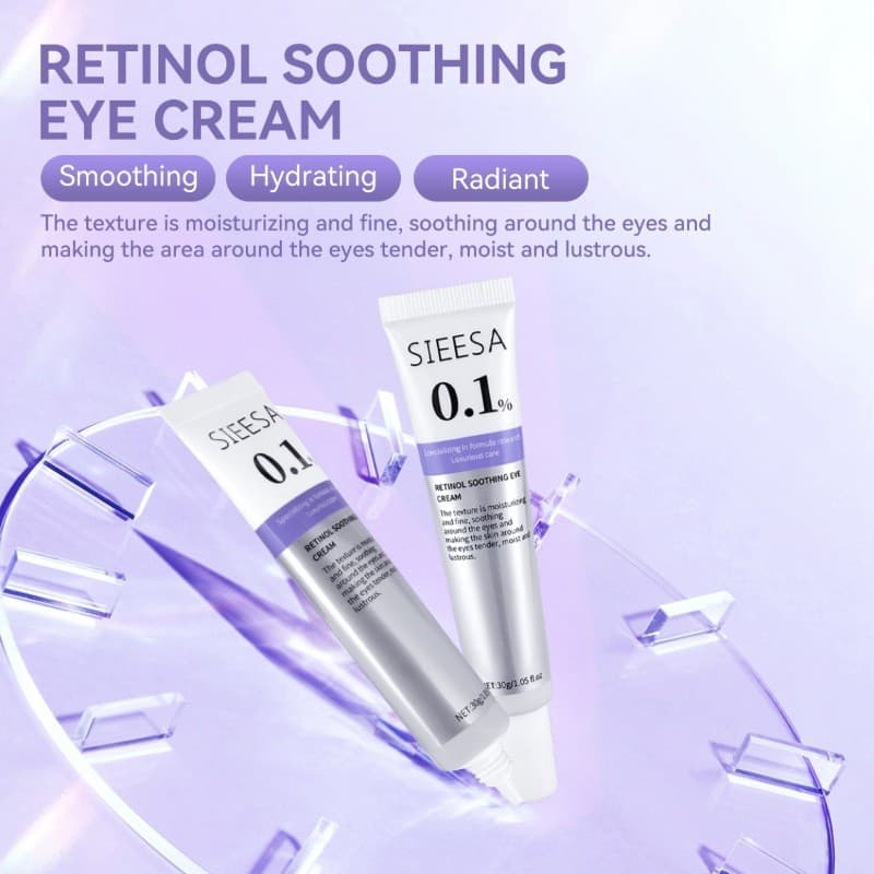 O creme calmante para os olhos com retinol melhora as olheiras, reduz as rugas ao redor dos olhos, nutre suavemente, hid