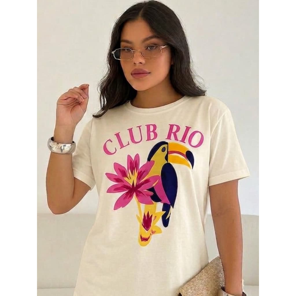 Camiseta Tshirt feminina 100% algodão primavera verão gola redonda camiseta estampada moda feminina tendencia