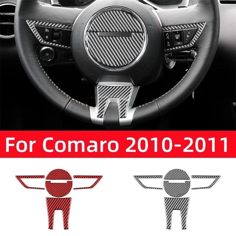Fibra De Carbono Real Para Chevrolet Camaro 2010 2011 Acessórios Interior Do Painel Volante Carro Guarnição Capa Decoraç